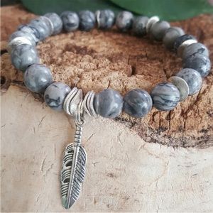 Native Silver Feather Bracelet